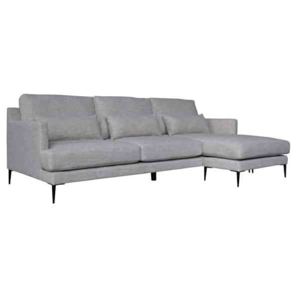 Abbott Reversible Fabric Sectional Warm Grey Marl a