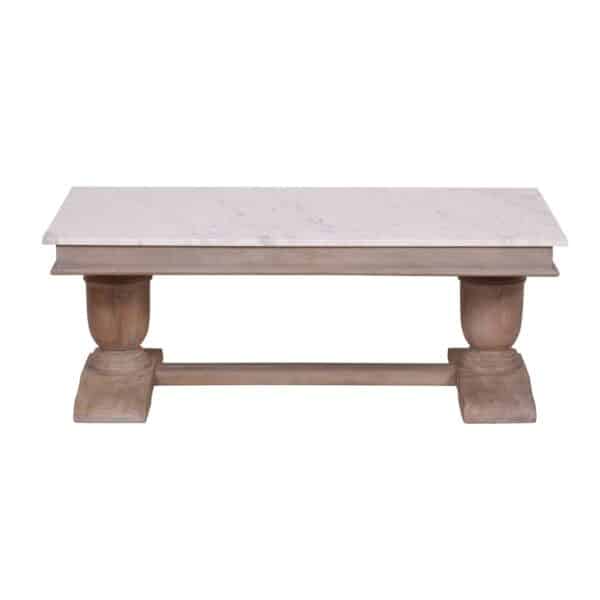 Adelaide Mango Wood Marble Top Coffee Table S