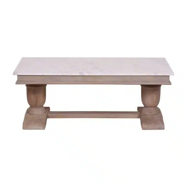 Adelaide Mango Wood Marble Top Coffee Table S