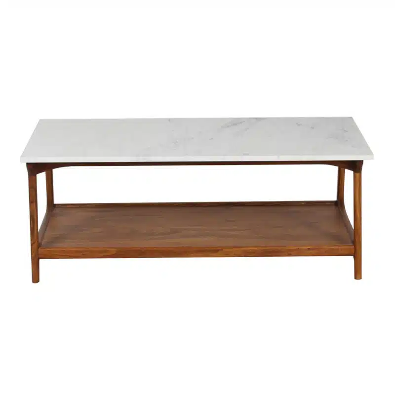 Aspen Acacia Wood Marble Top Coffee Table CG