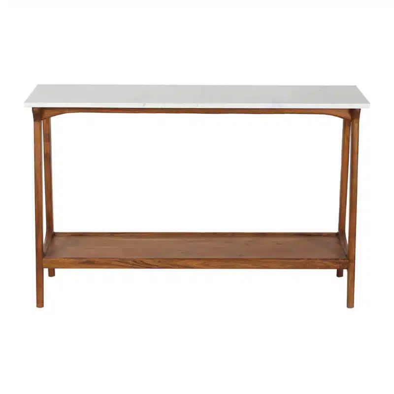 Aspen Acacia Wood Marble Top Console Table CG