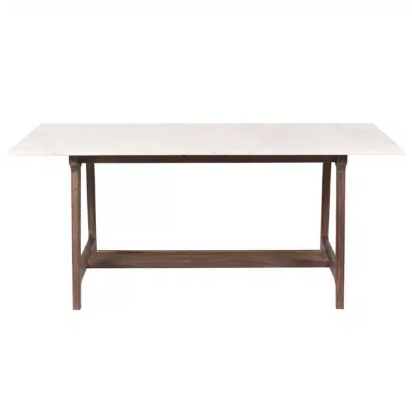 Aspen Acacia Wood Marble Top Dining Table S