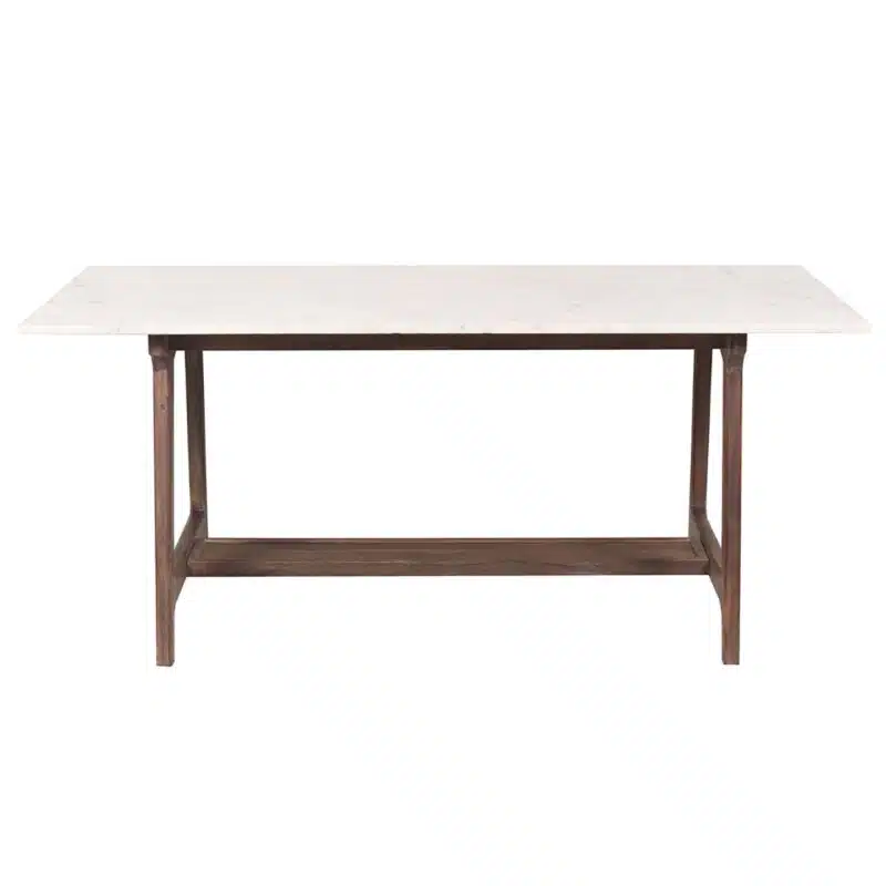 Aspen Acacia Wood Marble Top Dining Table S