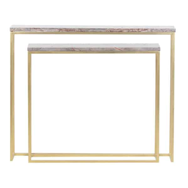 Brooklyn Iron Marble Set of  Console Table G