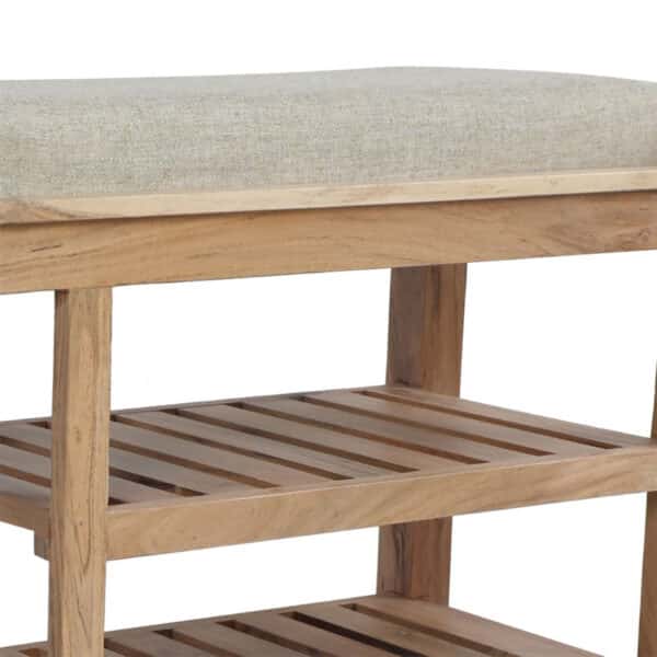 Cache Acacia Wood Narrow Shoe Bench N b