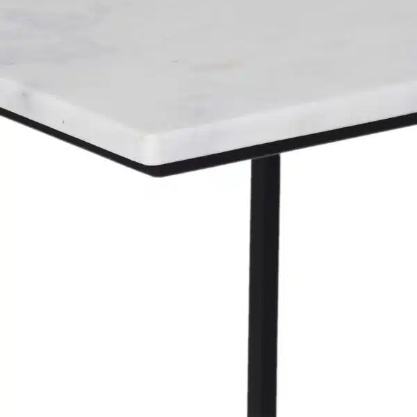 Callix Iron Marble Laptop Table Marble Top BK b