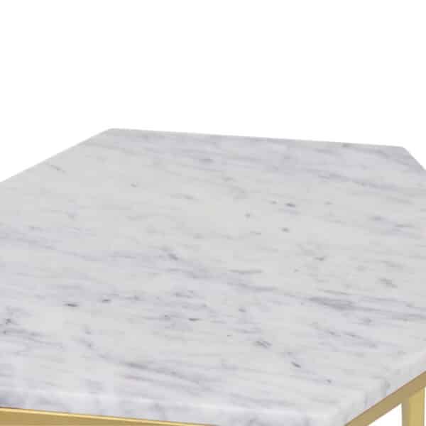 Capri Iron Marble Hexagon End Table G b