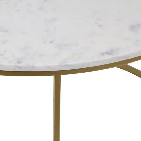 Capri Iron Marble S Coffee Table G b