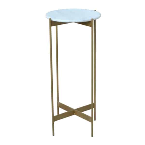 Chris Iron Marble End Table Large G