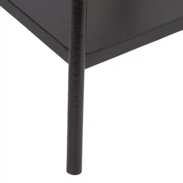 Clarks Iron Side Table Marble Top BK b