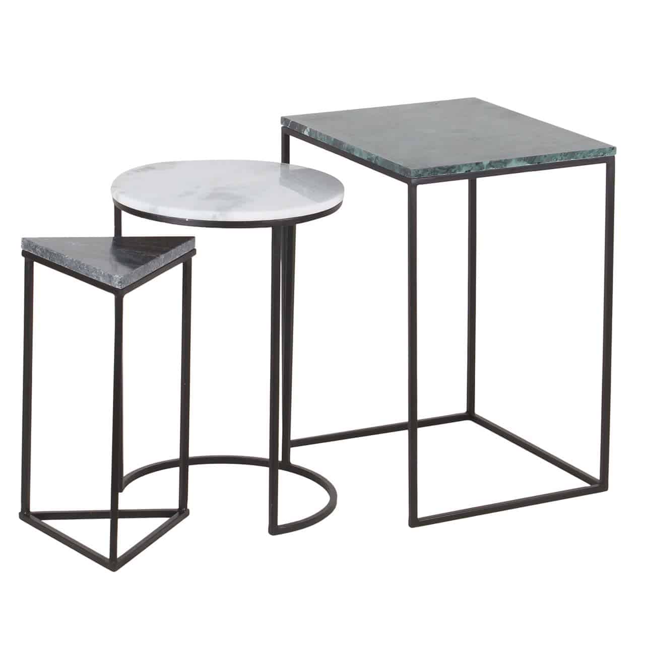 Cosmopolitan Iron Marble End Table