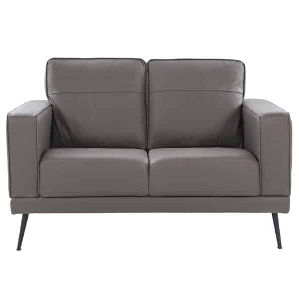 Eugene Leather  Seater Sofa Grey