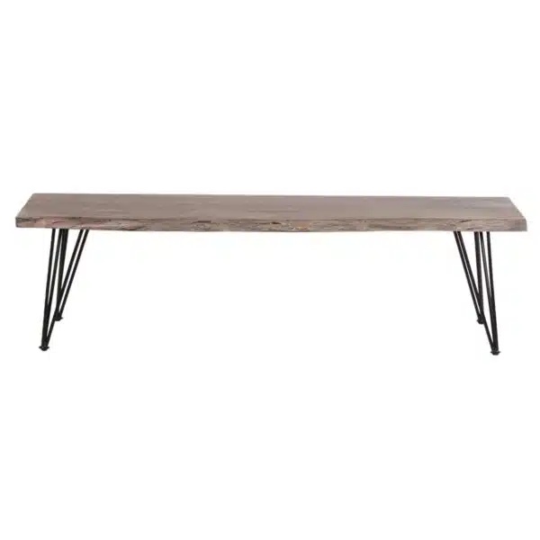 Forge Acacia Wood Iron Bench Large S