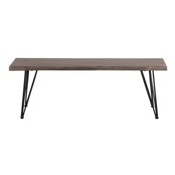 Forge Acacia Wood Iron Bench Small S