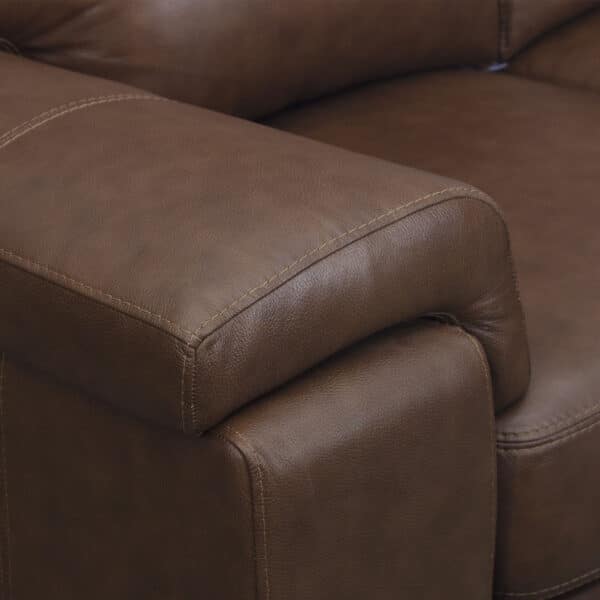 Hamburg Leather Loveseat Sofa b