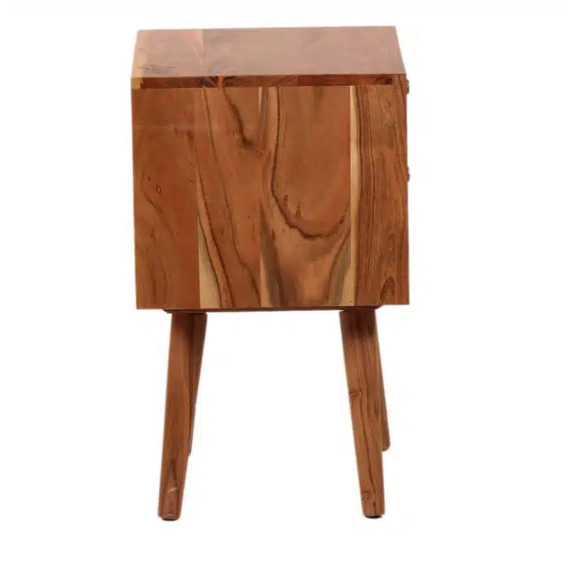 Havana Acacia Wood Cane Drawer Side Table CG g