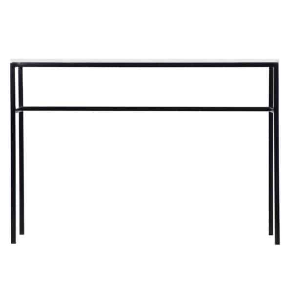 Keywest Iron Marble Top Console Table BK a