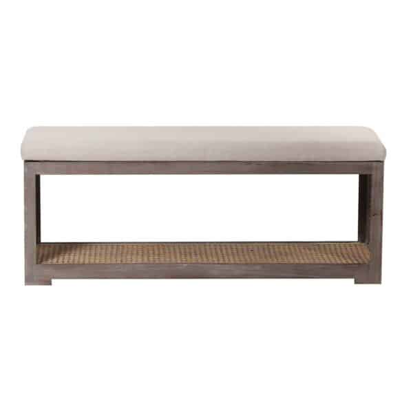 Madra Acacia Wood Fabric Bench NV