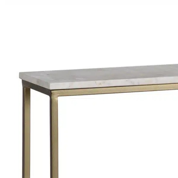 Manhattan Iron Marble Set Of Console Table