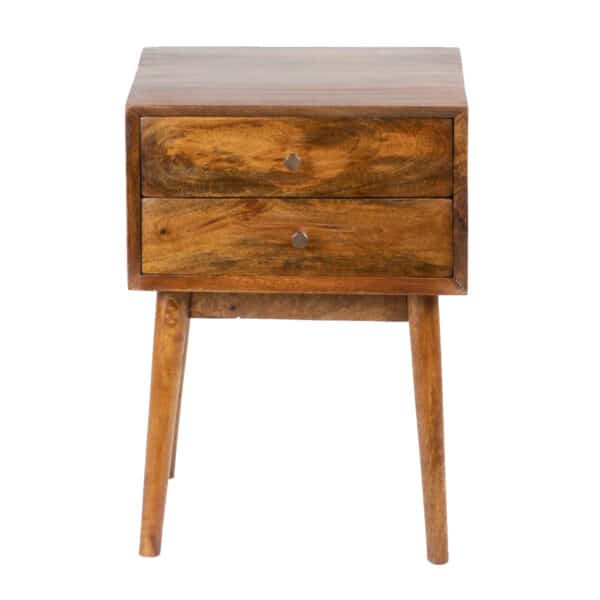 Mid Century Mango Wood Drawer Night Stand CG