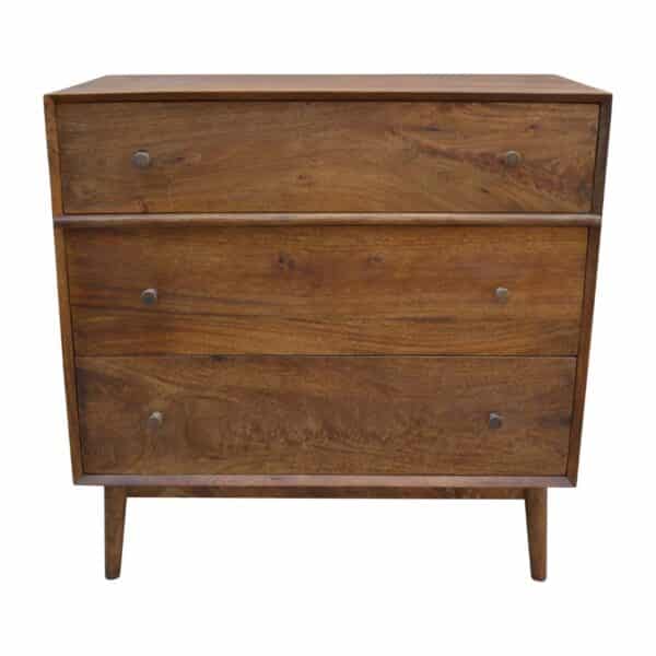 Mid Century Mango Wood  Drawer Chest CG