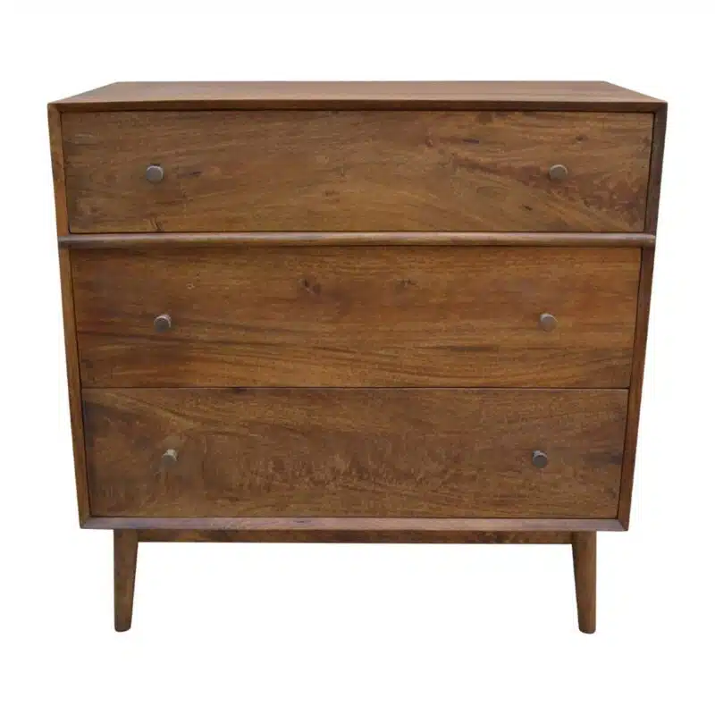 Mid Century Mango Wood  Drawer Chest CG