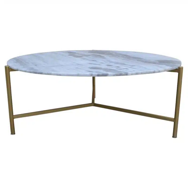 Moscow Iron Marble Top Coffee Table