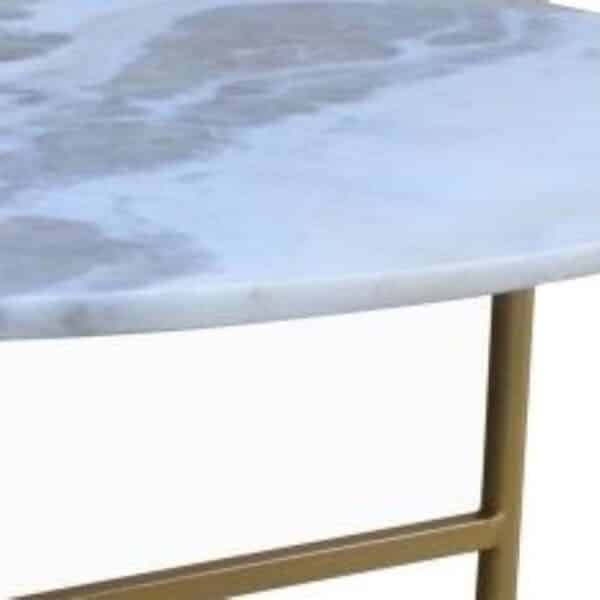 Moscow Iron Marble Top Coffee Table