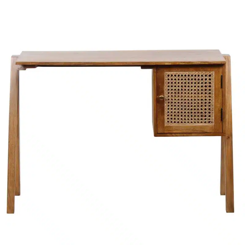 Pacifica Mango Wood Rattan Desk CG