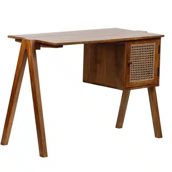 Pacifica Mango Wood Rattan Desk CG