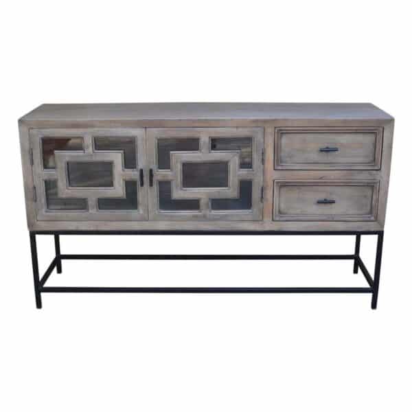 Parlour Mango Wood Iron  Door  Drawers Side Board S