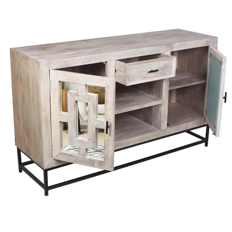 Parlour Mango Wood Iron TV Stand S