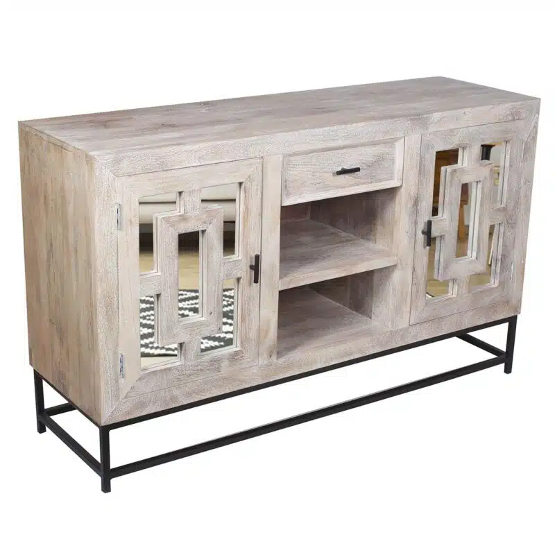 Parlour Mango Wood Iron TV Stand S