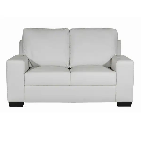 Reno Leather  Seater Sofa Light Grey