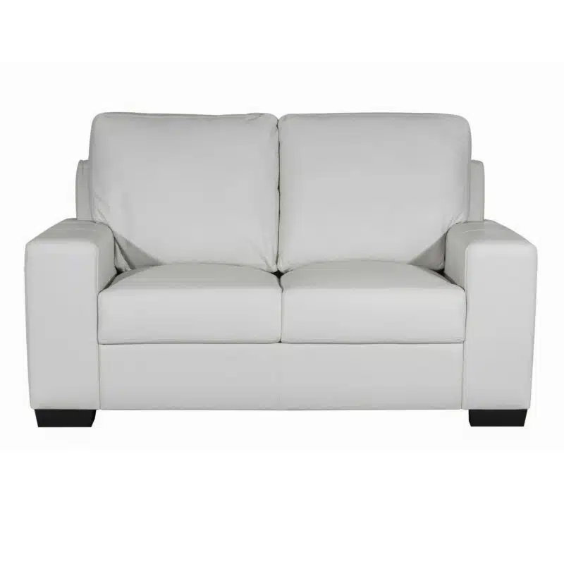 Reno Leather  Seater Sofa Light Grey