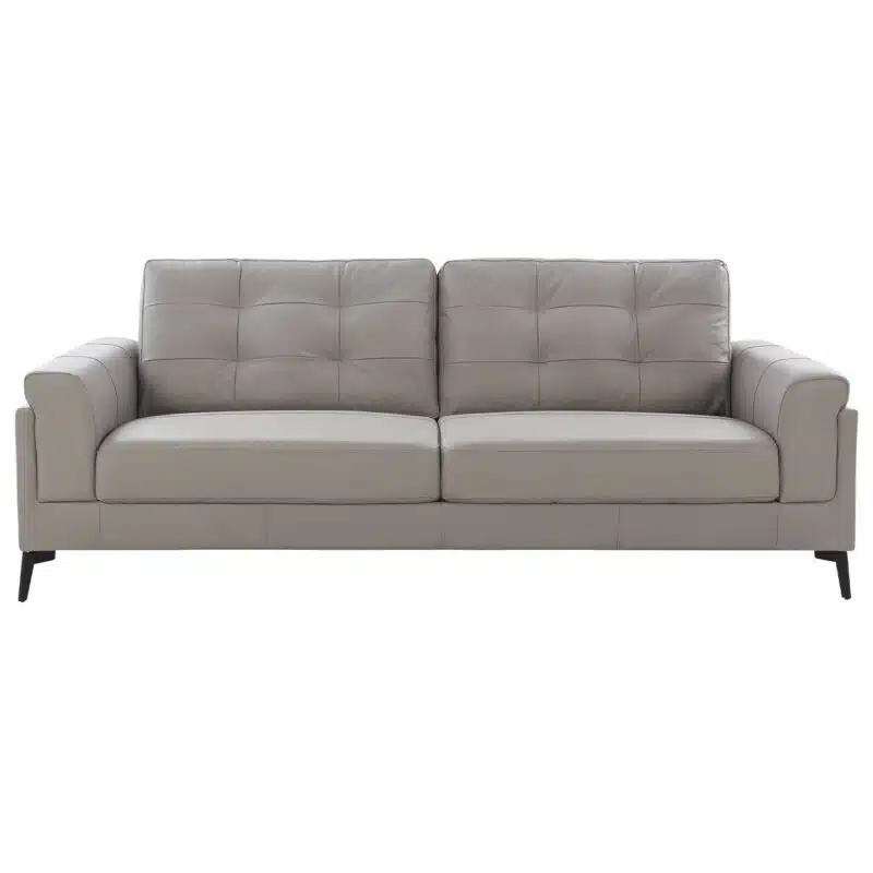 Scottsdale Leather Large  Seater Channel Back Sofa