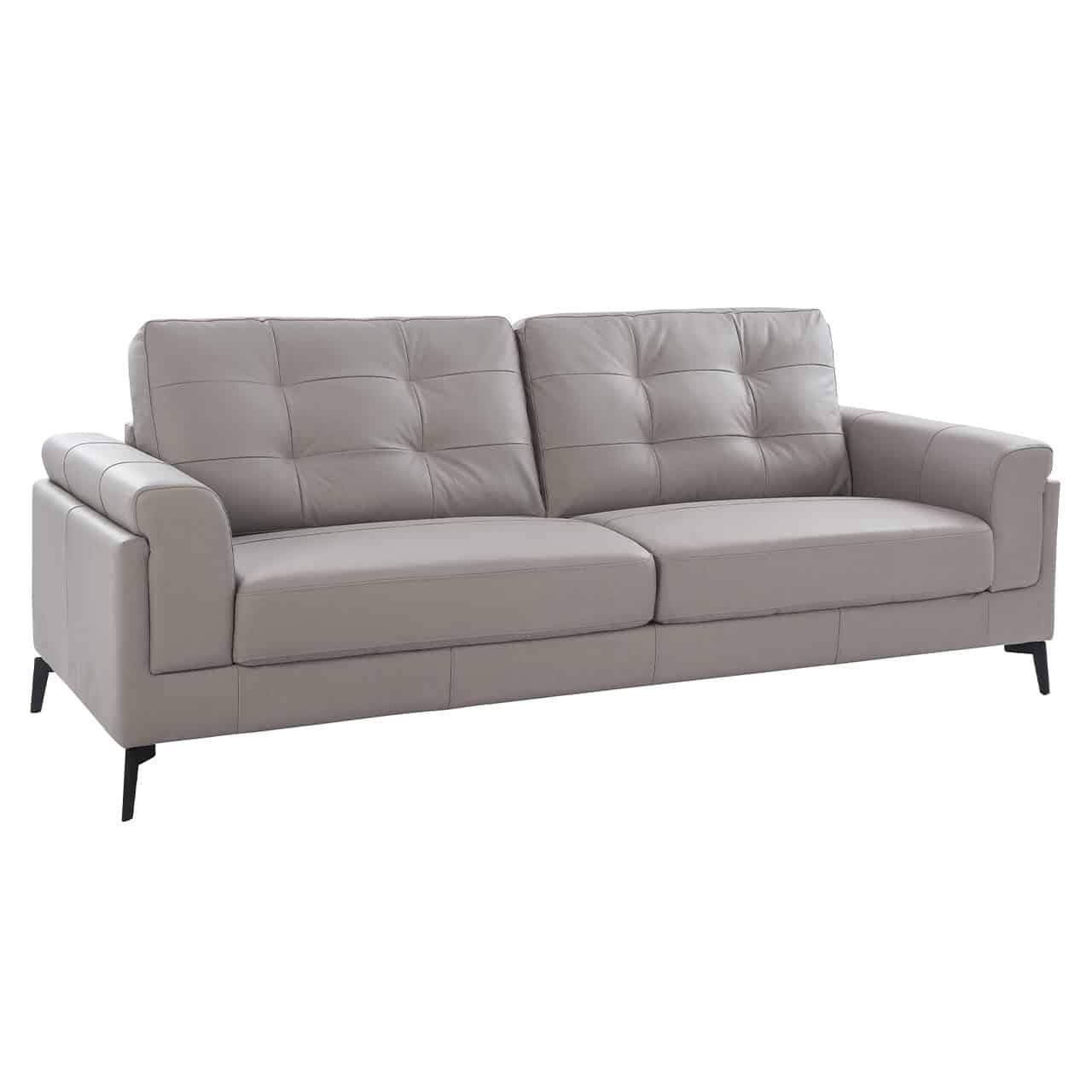 Scottsdale Leather Large  Seater Channel Back Sofa