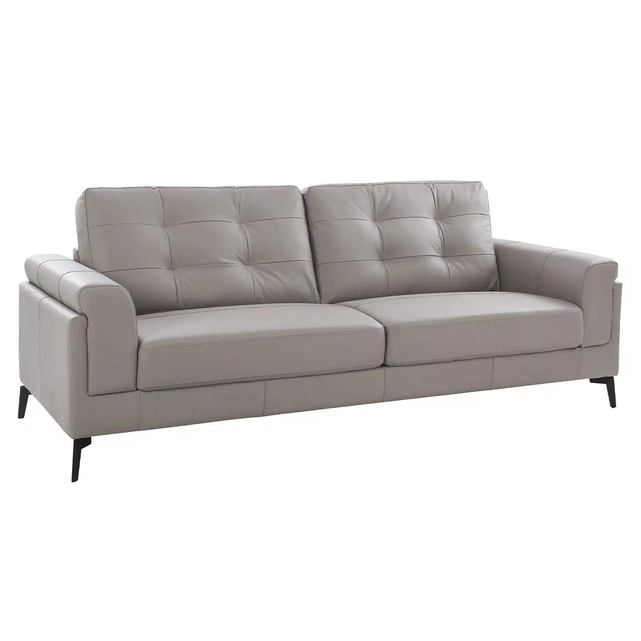 Scottsdale Leather Large  Seater Channel Back Sofa