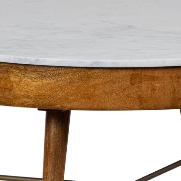 Sidney Mango Wood Marble Coffee Table CG