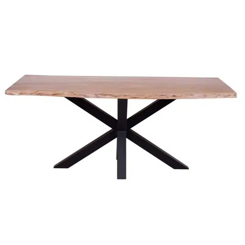 Spider Leg Acacia Wood Iron Dining Table