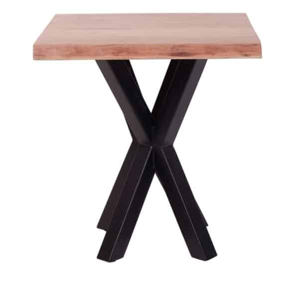 Spider Leg Acacia Wood Iron Side Table