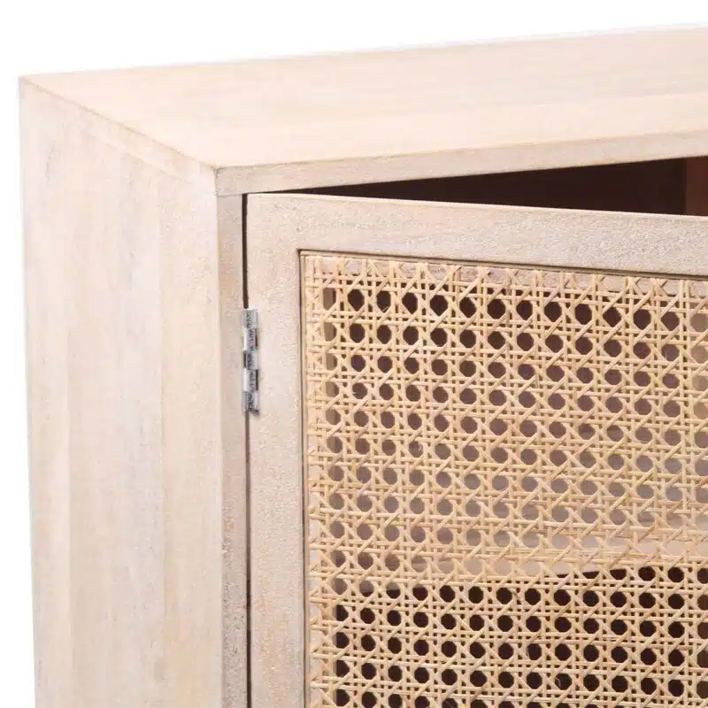 Sunda Mango Wood Rattan  Door Cabinet BW