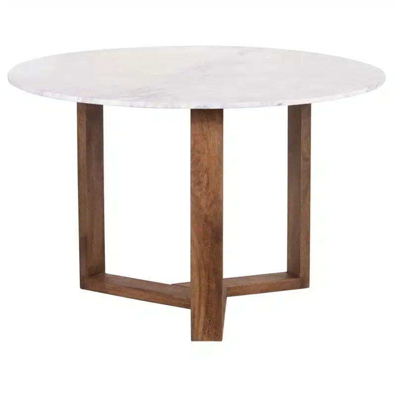 Tria Mango Wood Marble Dining Table WW