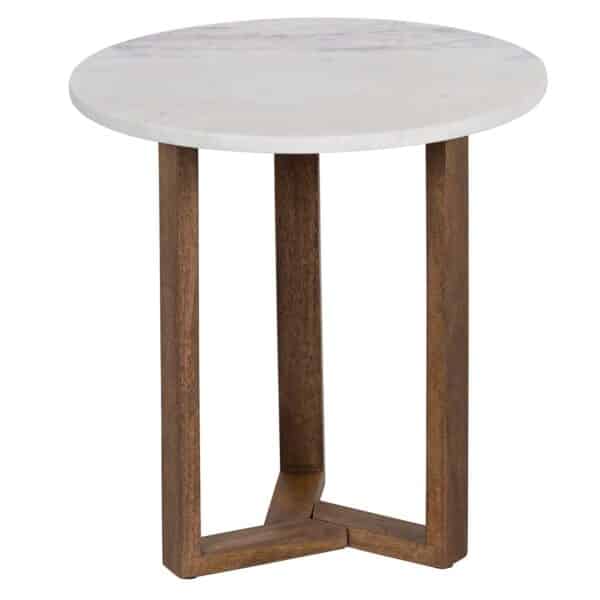 Tria Mango Wood Marble End Table WW