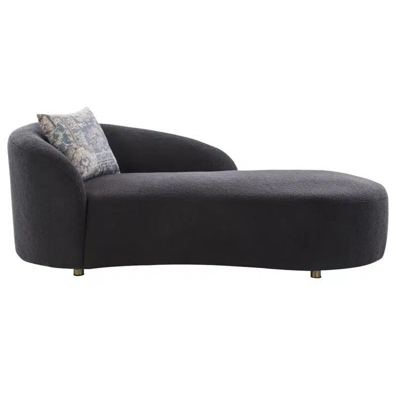 Washington Fabric Chaise Black