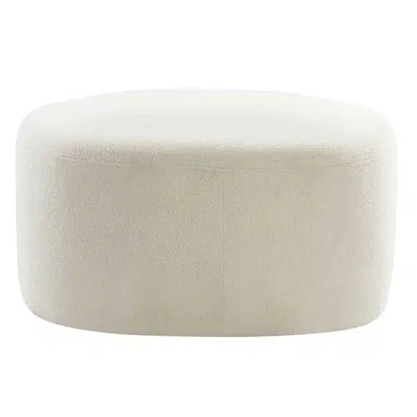 Washington Fabric Ottoman White