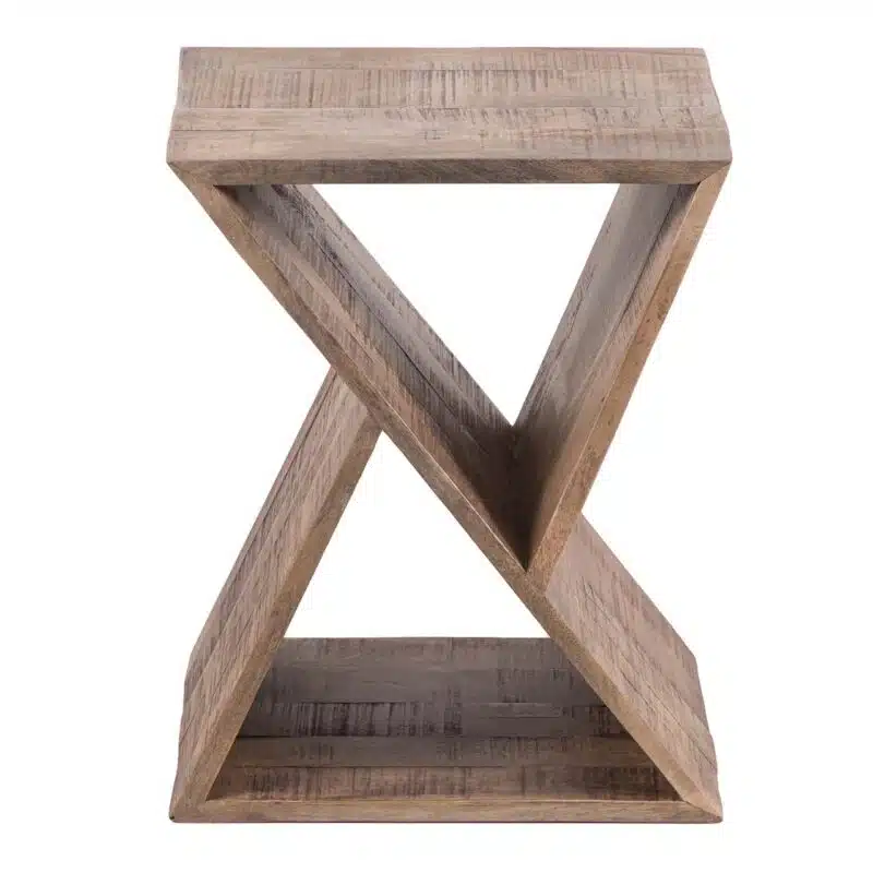 X Mango Wood Side Table