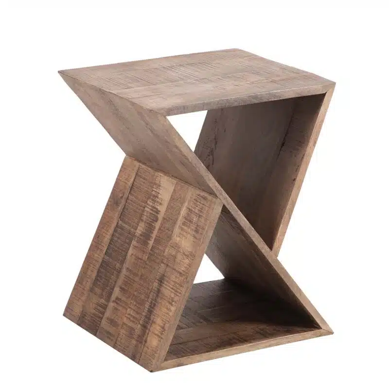 X Mango Wood Side Table