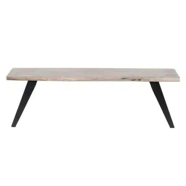 Yuki Acacia Wood Iron Live Edge Bench S