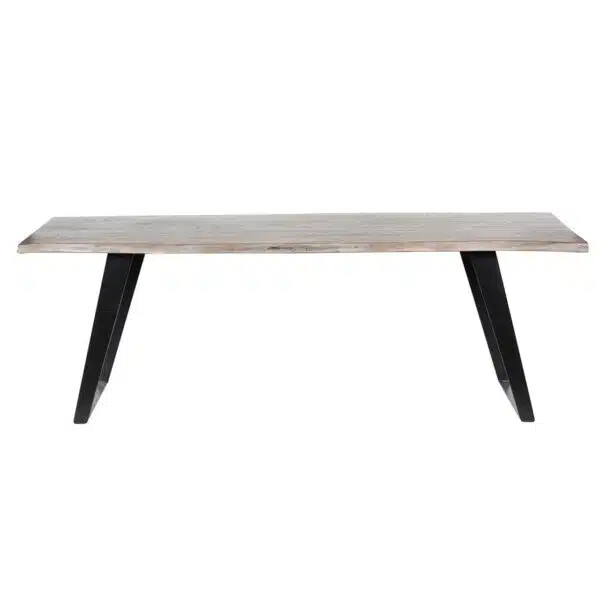 Yuki Acacia Wood Iron Live Edge Dining Table S